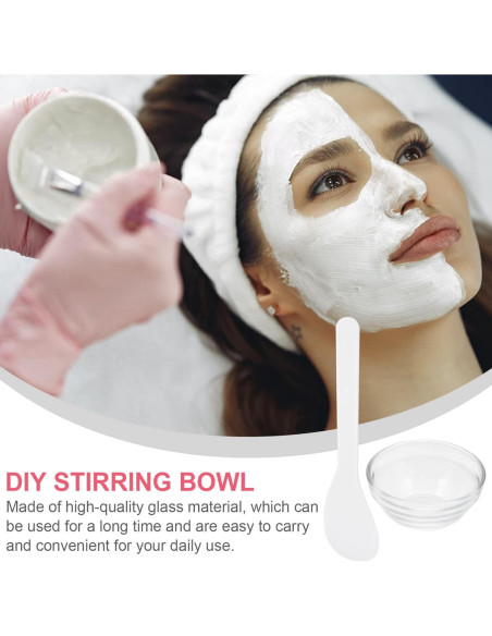 Beaupretty 5 Cuencos de Vidrio para Mezclar Máscaras Faciales 6x6cm