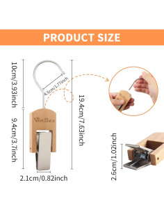 Ganchos de Madera VinBee 6 PCS con Clips Antideslizantes 2