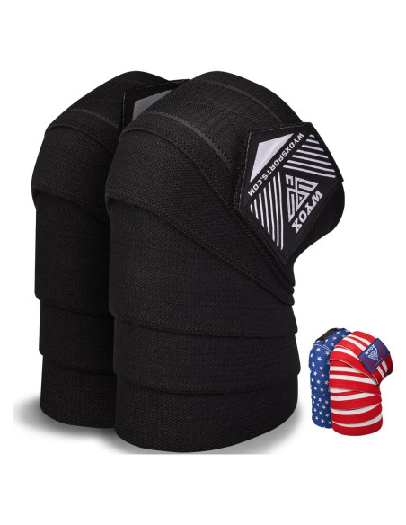 Envolturas de Rodilla WYOX KW para Levantamiento de Pesas - 72"