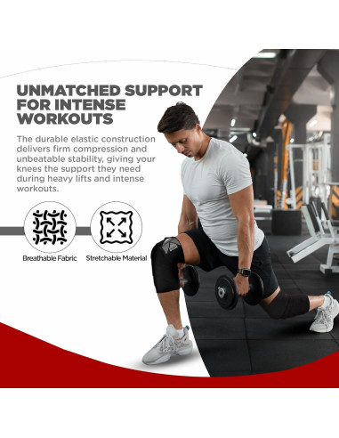 Envolturas de Rodilla WYOX KW para Levantamiento de Pesas - 72"