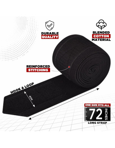 Envolturas de Rodilla WYOX KW para Levantamiento de Pesas - 72"