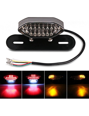 Luz Trasera LED Anki HappiGo 12V 16 LEDs para Motocicleta