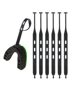 6 Correás de Repuesto para Protector Bucal Quilax Negro