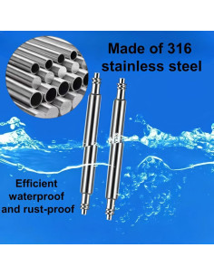 Kit 360 Pasadores de Correa de Reloj Acero Inoxidable 6-23mm 2