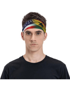 Banda para la cabeza ZWUK unisex, algodón absorbente para deporte 2