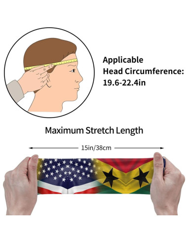 Banda para la cabeza ZWUK unisex, algodón absorbente para deporte