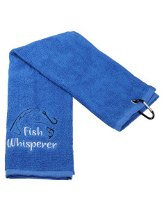 Toalla de Mano PXTIDY Bordada Susurrador de Peces 66x38cm