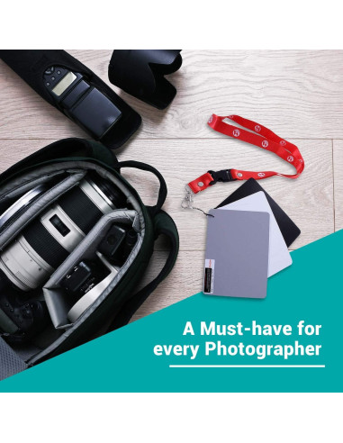 Juego de Tarjetas de Balance de Blancos Movo GC-2 12.7x10.2cm