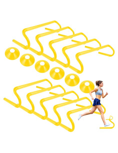 10 Obstáculos de Velocidad QIJISTORM + 6 Conos Marcadores