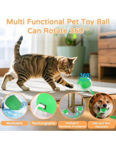 Pelota Interactiva para Gatos Goosheep 1 Paquete 360 Automática 2
