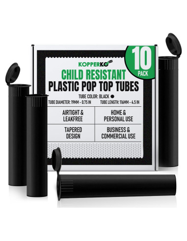 Botella de Píldoras Mini BIKO 116mm 10-Pack A Prueba de Agua