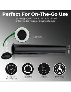 Botella de Píldoras Mini BIKO 116mm 10-Pack A Prueba de Agua 2