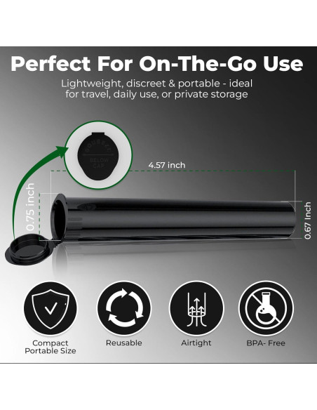 Botella de Píldoras Mini BIKO 116mm 10-Pack A Prueba de Agua