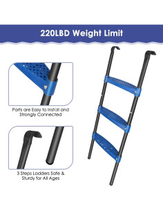 Escalera de Trampolín UROVIBOSCR 3 Pasos Azul 99.79 kg 2