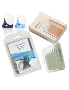 Juego de Dedales Sowiichi + Soporte Magnético para Agujas