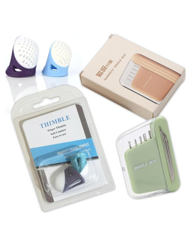 Juego de Dedales Sowiichi + Soporte Magnético para Agujas