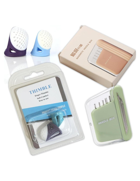 Juego de Dedales Sowiichi + Soporte Magnético para Agujas