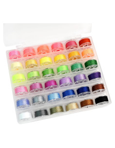 Juego de 36 Bobinas Preenhebradas y Hilos de Coser Wahijihe