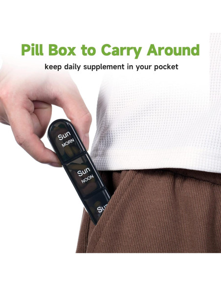 Organizador Semanal de Pastillas Daviky 3 Veces al Día - Negro Organizador Semanal de Pastillas Daviky 3 Veces al Día - Negro