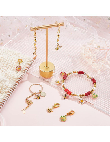 Marcadores de Puntos de Ganchillo NBEADS 12 Piezas Floral