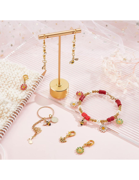 Marcadores de Puntos de Ganchillo NBEADS 12 Piezas Floral