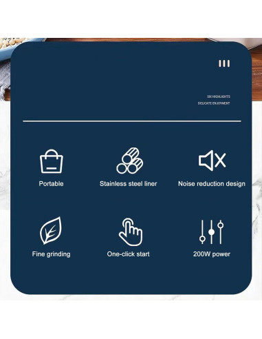 Molinillo de Café y Especias Yosoo 200g 200W Acero Inoxidable
