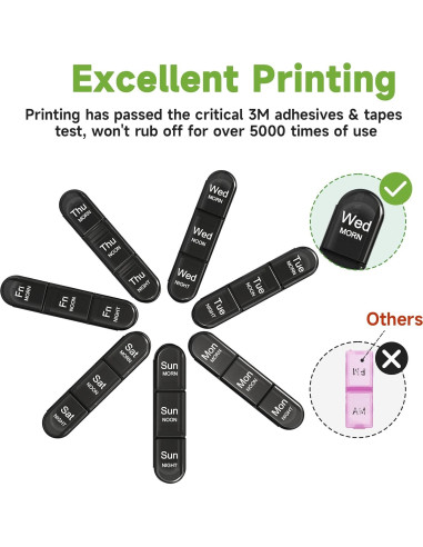 Organizador Semanal de Pastillas Daviky 3 Veces al Día - Negro