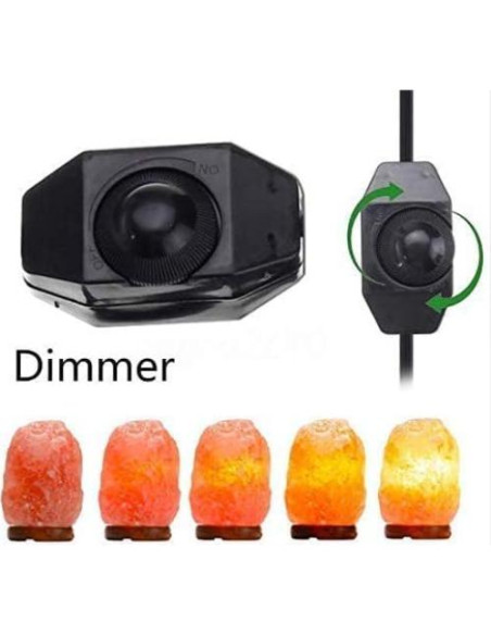 Cable de Lámpara de Sal del Himalaya E12 con Regulador y 6 Bombillas