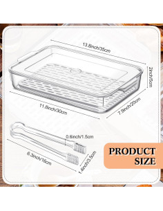 Contenedor de Almacenamiento de Tocino FillTouch 2 Pcs 35x20x5 cm 2