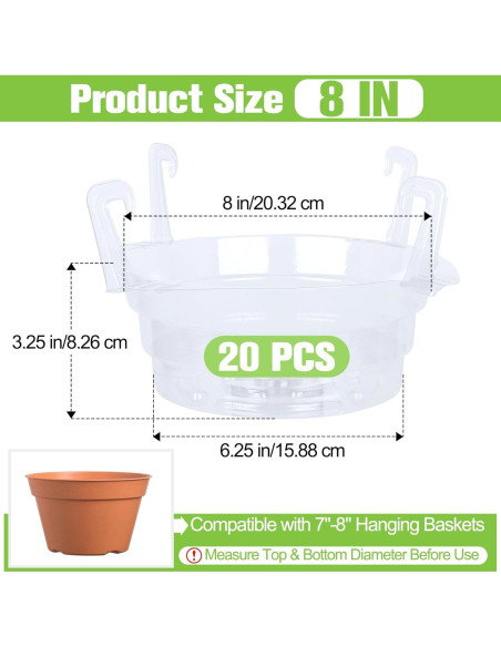 Plato de Goteo Miuwauer 20 Unidades 20 cm Redondo Transparente