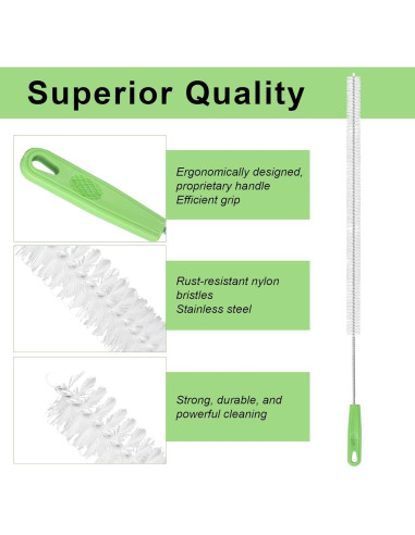 Juego de 5 cepillos de limpieza de tubos Penitue 38.5cm