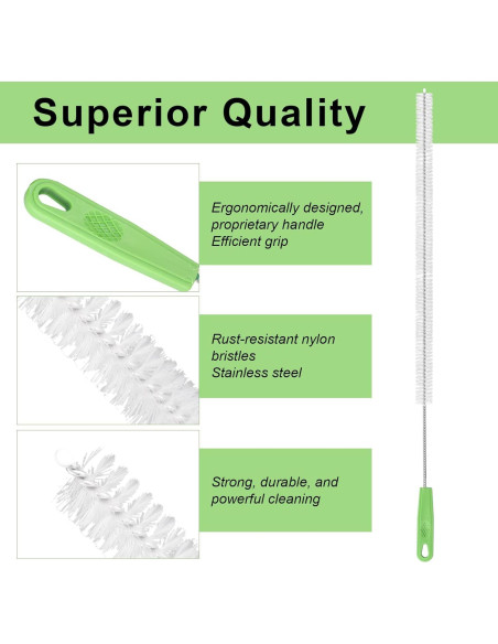 Juego de 5 cepillos de limpieza de tubos Penitue 38.5cm