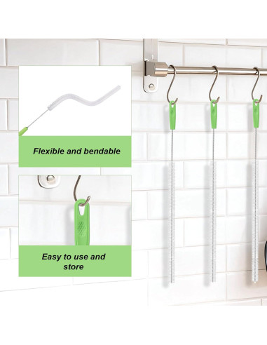 Juego de 5 cepillos de limpieza de tubos Penitue 38.5cm