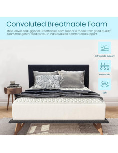 Topper de Cama Zutan Reina 2" Espuma Convoluta Transpirable 2