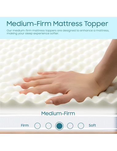 Topper de Cama Zutan Reina 2" Espuma Convoluta Transpirable