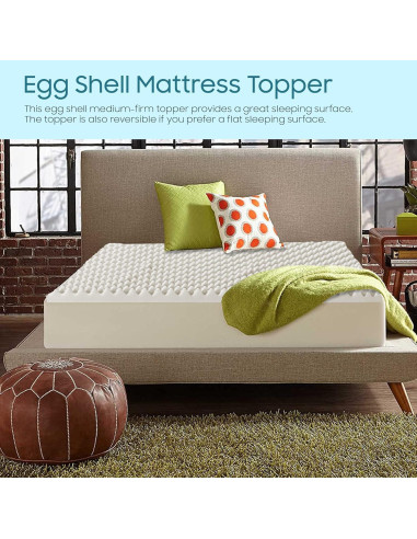 Topper de Cama Zutan Reina 2" Espuma Convoluta Transpirable