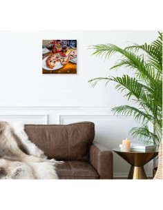 Reloj de Pared Silencioso 3dRose 25.4 cm Italia Pizza 2