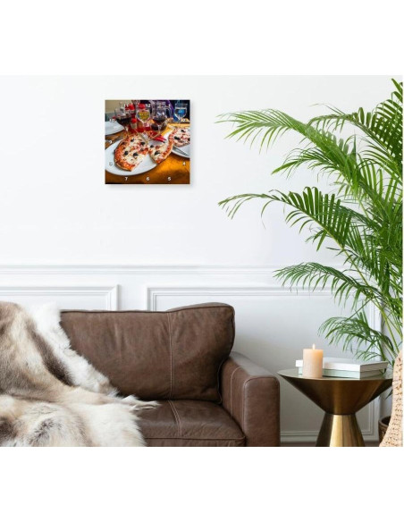 Reloj de Pared Silencioso 3dRose 25.4 cm Italia Pizza