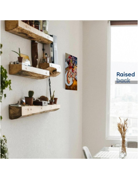 Reloj de Pared Silencioso 3dRose 25.4 cm Italia Pizza