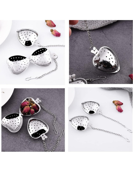 Colador de Té Acero Inoxidable MIAO JIN 20 Pcs Corazón