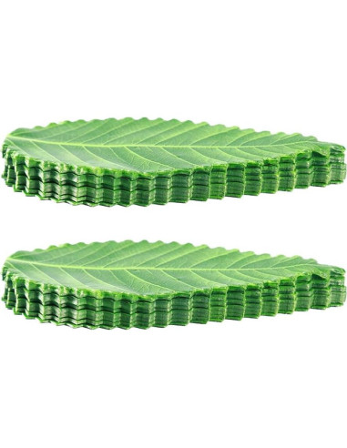 Hojas Decorativas para Sushi Kichvoe - 200 Piezas Verde