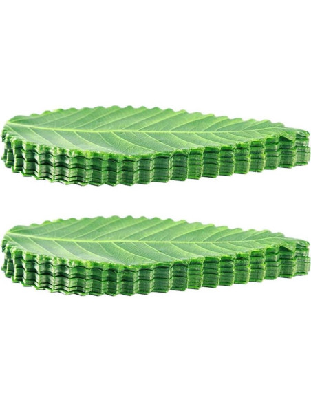 Hojas Decorativas para Sushi Kichvoe - 200 Piezas Verde