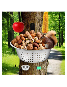 Comedero Colgante para Ardillas LILVEYUme 21.6 cm Acero Inoxidable