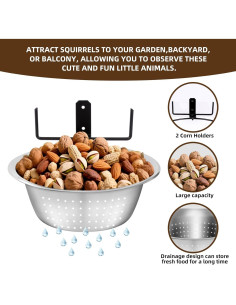 Comedero Colgante para Ardillas LILVEYUme 21.6 cm Acero Inoxidable 2