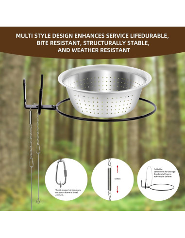 Comedero Colgante para Ardillas LILVEYUme 21.6 cm Acero Inoxidable