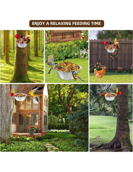 Comedero Colgante para Ardillas LILVEYUme 21.6 cm Acero Inoxidable