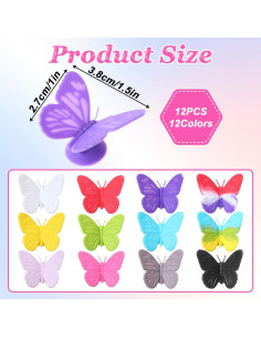 12 Marcadores de Copas de Vino Mariposa Silicona Tweruna 2
