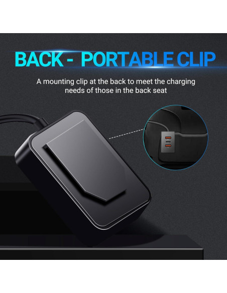 Cargador de coche Bifty 88W 5 puertos USB-C y USB-A