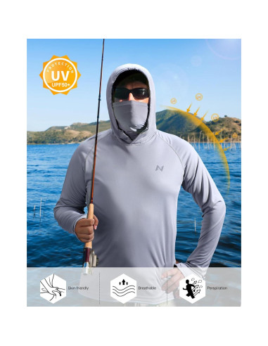 Camisa Solar isnowood UPF 50+ Hombre Gris X-Large