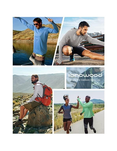 Camisa Solar isnowood UPF 50+ Hombre Gris X-Large